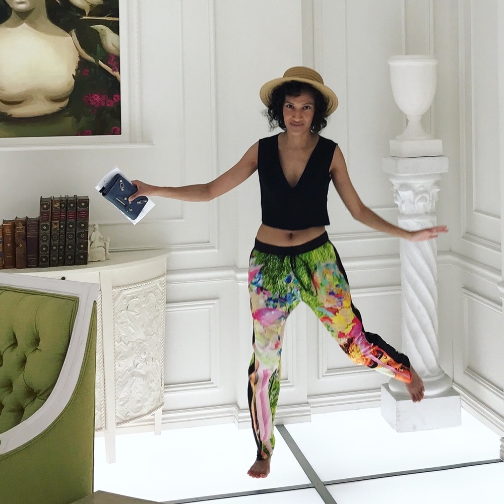 Clover Canyon joggers pants abstract floral print